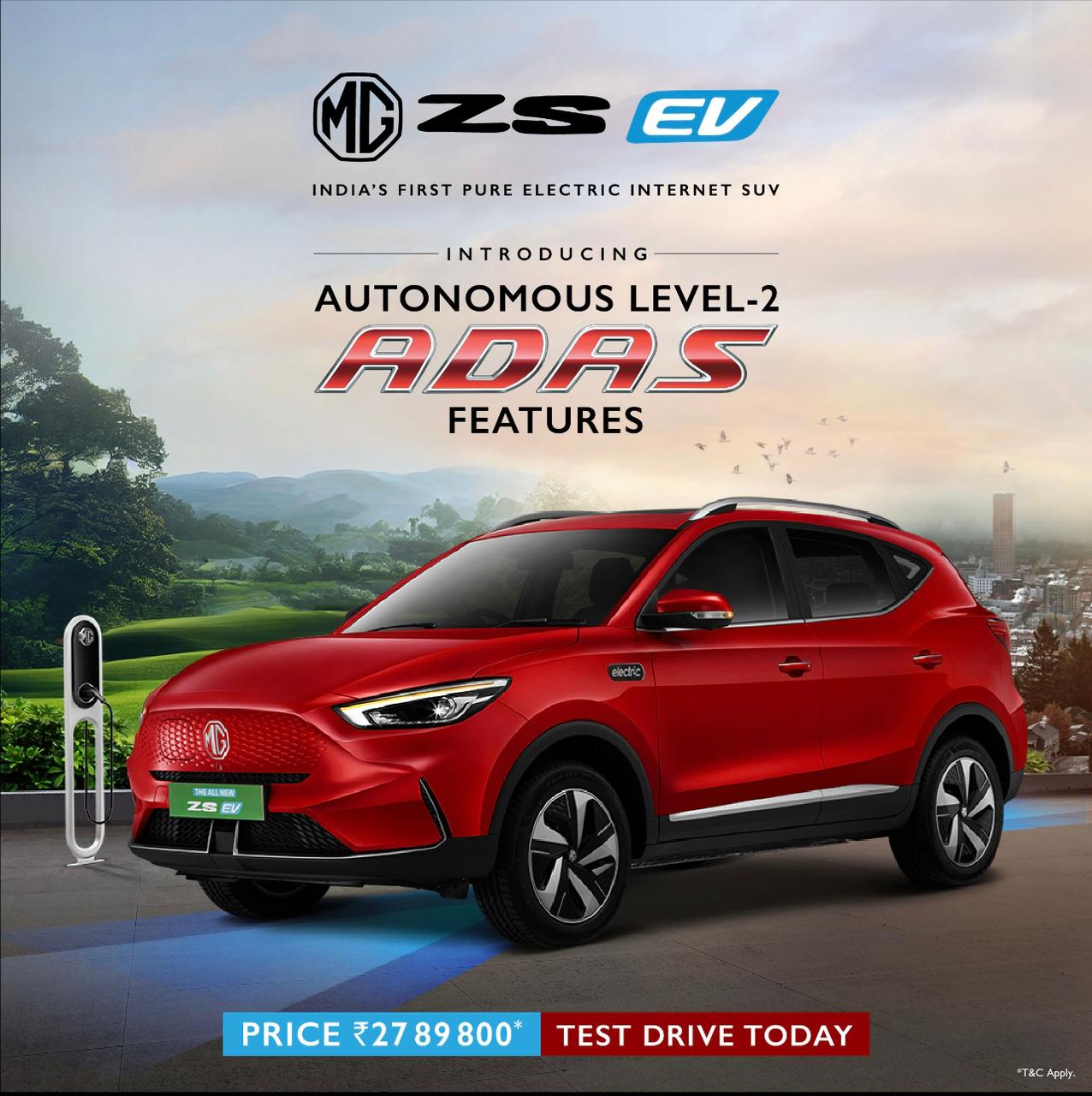 MG Motor Introduces India's First Pure-Electric Internet SUV ZS EV with  Autonomous Level-2 Features